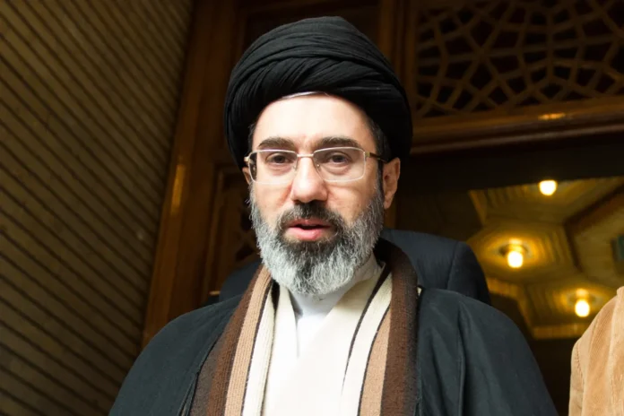 Iran’s Supreme Leader Mojtaba Khamenei delivering a statement amid escalating tensions between Iran and the United States.