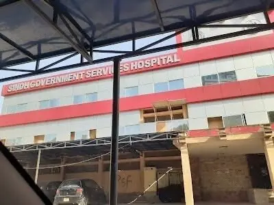 Sindh Government Services Hospital building in Karachi on M.A. Jinnah Road