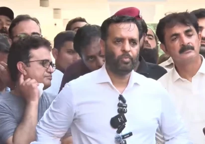 Health Minister Mustafa Kamal speaks following the PIMS fire tragedy in Islamabad
