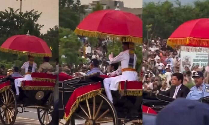 PM Rebukes Islamabad Officials Over Parade Carriage Islamabad officials ride horse carriage at parade