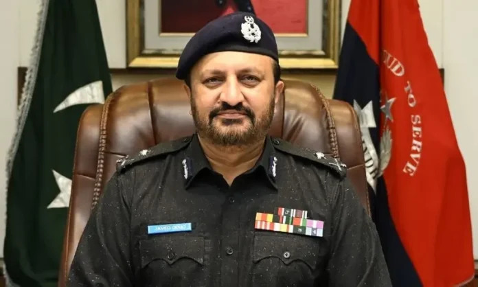 Sindh IGP Javed Alam Odho during the inauguration of the Crime Monitoring and Task Force Cell at KATI Karachi.