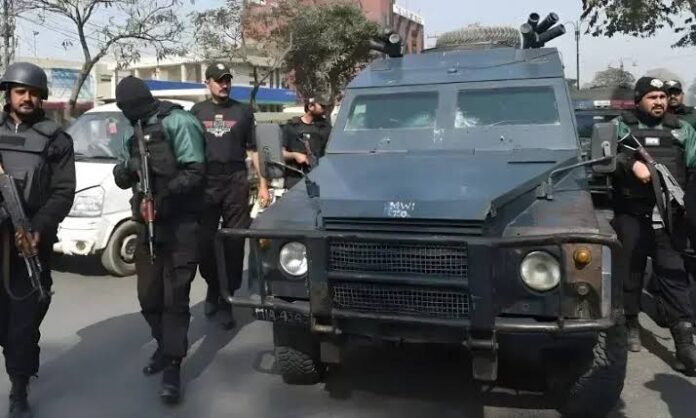 CTD personnel conduct an operation near Shamshato Camp in Peshawar