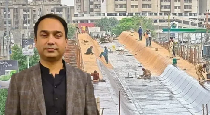 Former Yellow Line Project Director Zameer Abbasi in connection with an alleged Rs8.5 billion corruption case in Karachi.