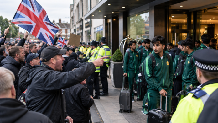 Pakistan U-19 cricket team mistakenly identified as asylum seekers during UK anti-immigration protest