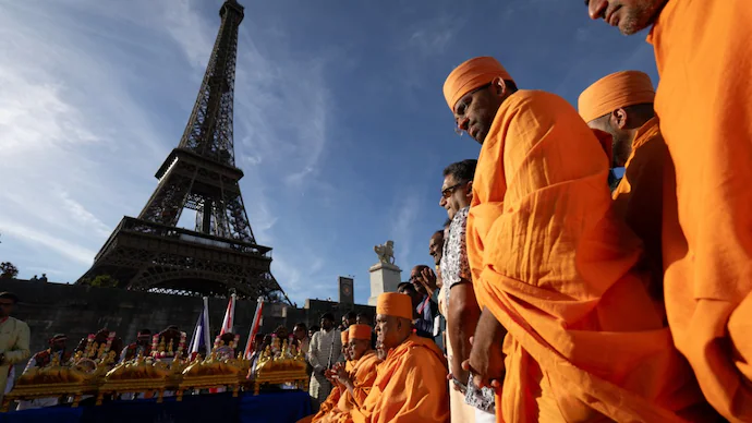 Eiffel Tower in Paris amid controversy over female staff during BAPS delegation visit