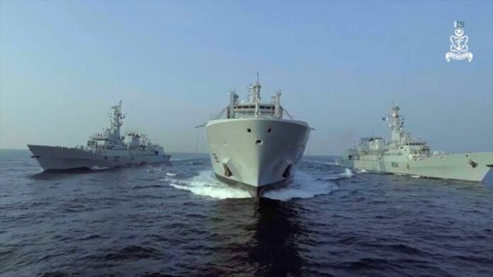Pakistan Navy warships during Operation Dwarka in the 1965 war