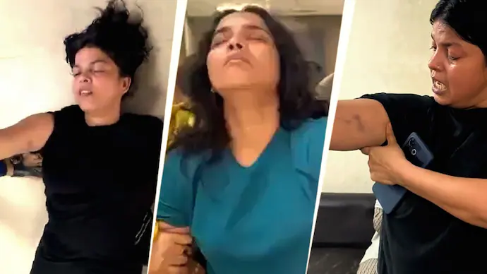 Two Muslim Women Journalists Alleging Assault By Delhi Police At Saket Police Station In New Delhi.