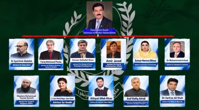 Lt Gen (R) Nigar Johar and Samar Haroon Bilour among 11 advisers announced by the Khyber Pakhtunkhwa government.